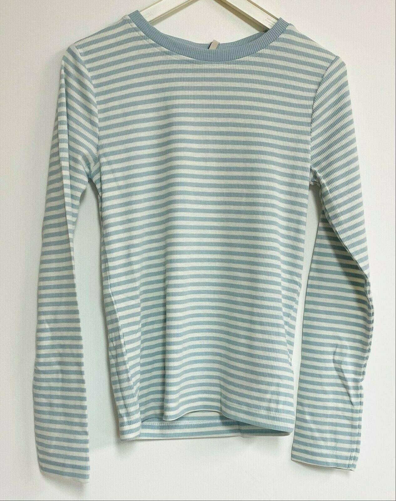 ONLY Mädchen Langarmshirt Streifen Ripp Blau Rose Hellblau