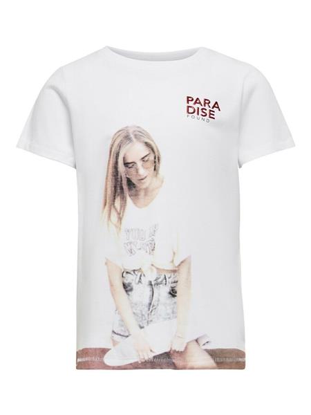 ONLY Mädchen T-Shirt Geschenkidee Teenager Weiß Oliv Gelb Konkia