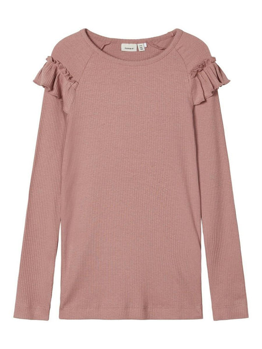 Name it Mädchen Langarmshirt mit Modal edel weich NKFKABEX LS SLIM TOP