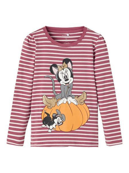 Disney Minnie Mouse Langarmshirt Geschenkidee Glitzer Minnie Maus