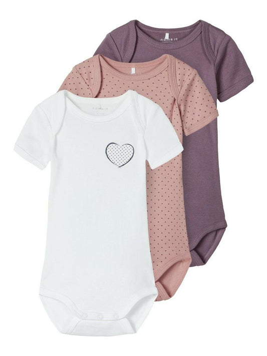 Name it Mädchen Body 3er Pack Sparpack Kurzarm Geschenkidee NBFBODY