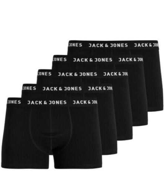 Jack & Jones Jungen Boxershort 5er Pack Logo Schwarz Weiß JACHUEY