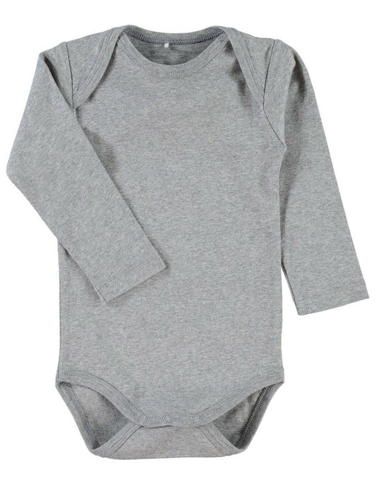 Mädchen Body langarm Langarmbody Geschenkidee Pink Grau Jungen