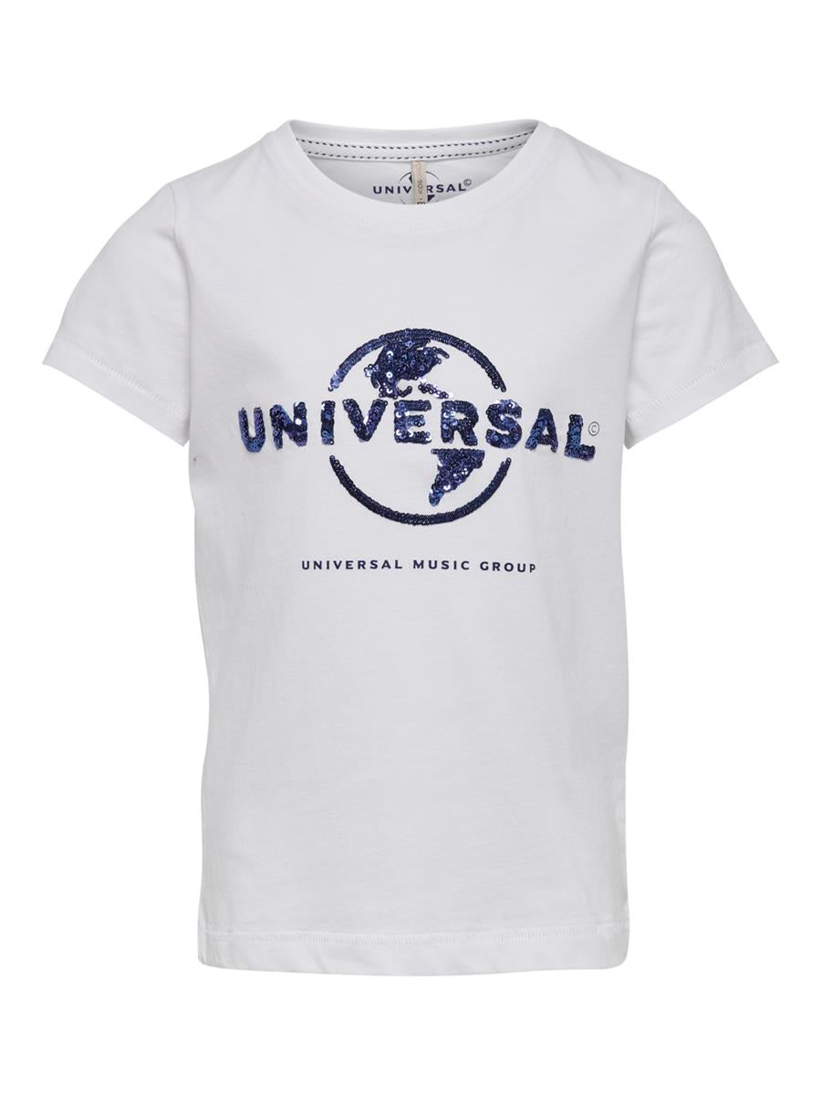 Only Mädchen T-Shirt Designer Weiß Pailletten Geschenkidee Teenie edel