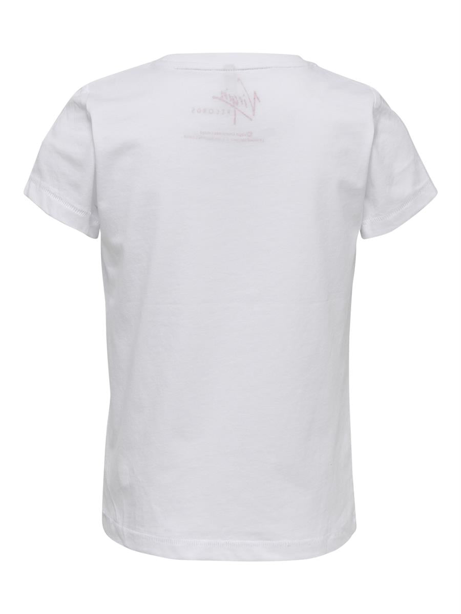Only Mädchen T-Shirt Designer Weiß Pailletten Geschenkidee Teenie edel
