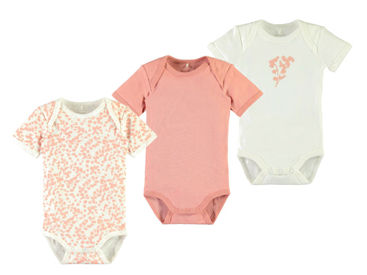 Name it Mädchen Body 3er Pack Sparpack Rose Baby NBFBODY