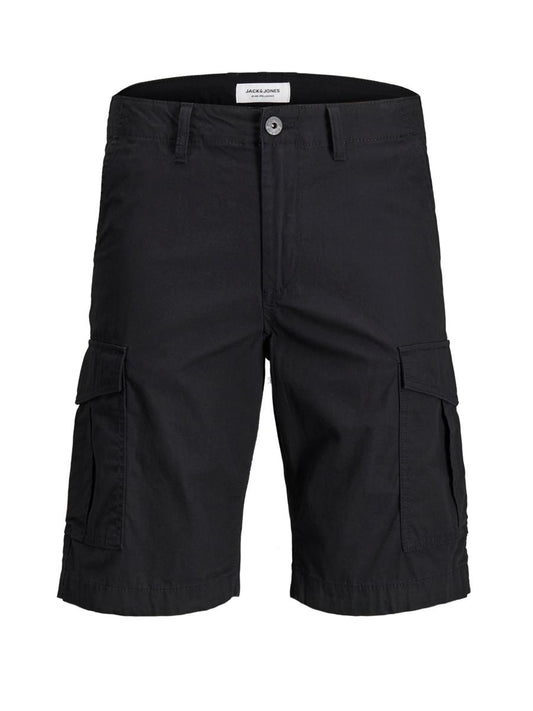 Jack & Jones Jungen Cargohose kurz Short Schwarz Teenager JPSTCHARLIE