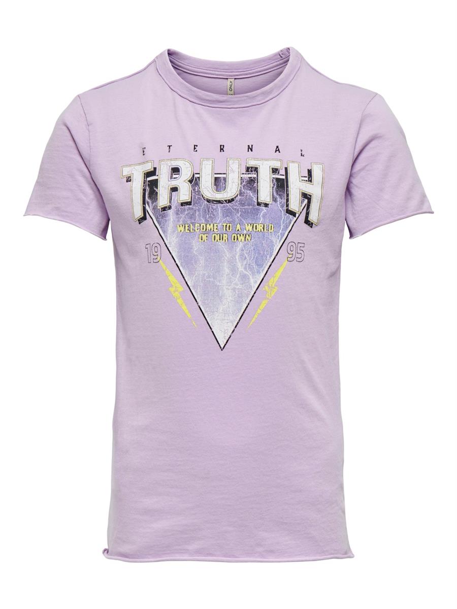 Only Mädchen T-Shirt Lila Teenager Girl cool Geschenk KONLUCY
