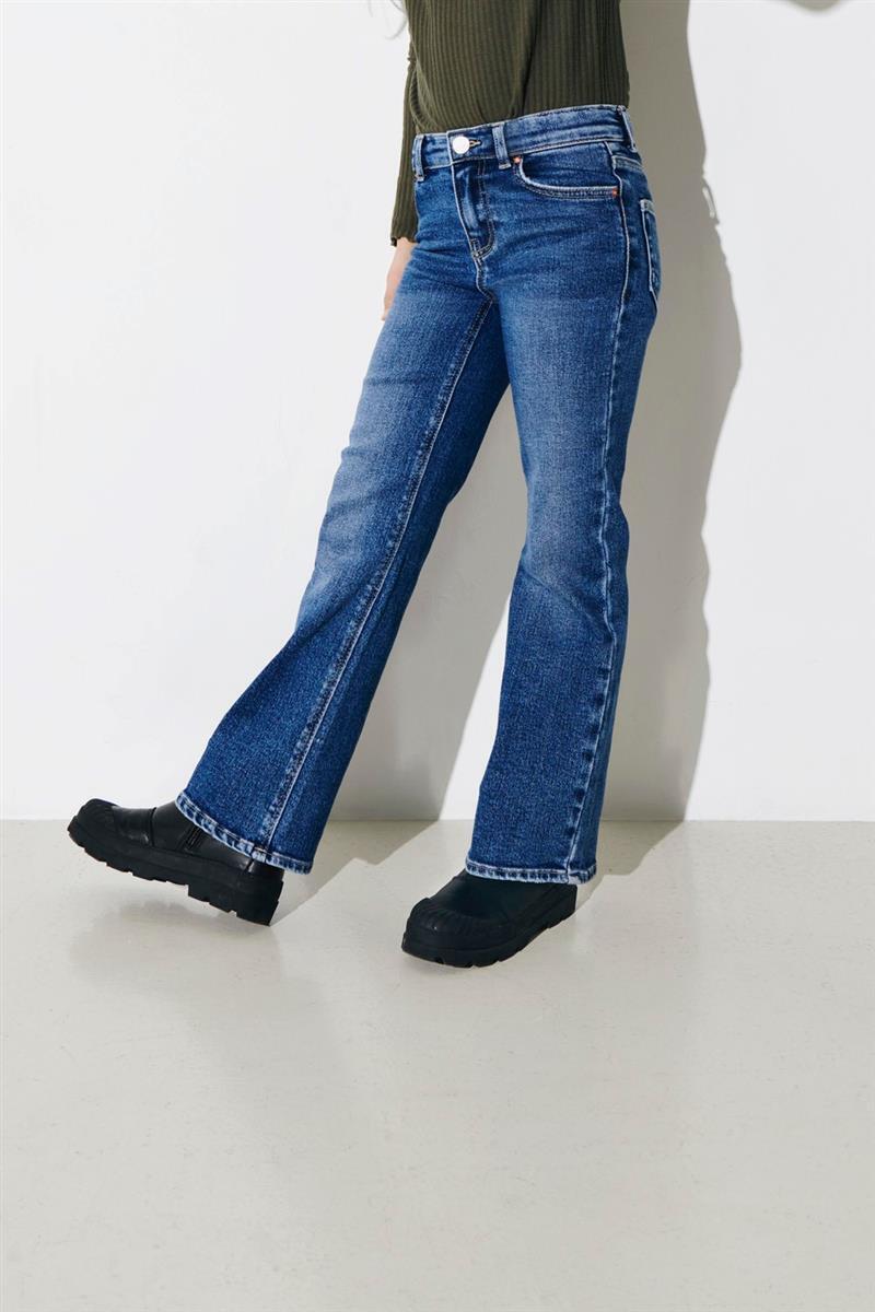 Only Mädchen Jeans Wide leg Blau Teenager leger cool weit top