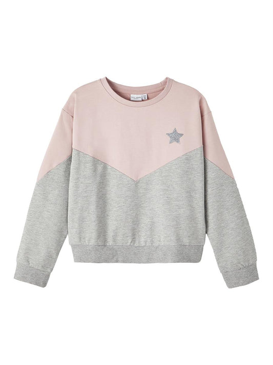Name it Mädchen Sweat kurz Glitzer leicht Teenager top NKFVIBBA