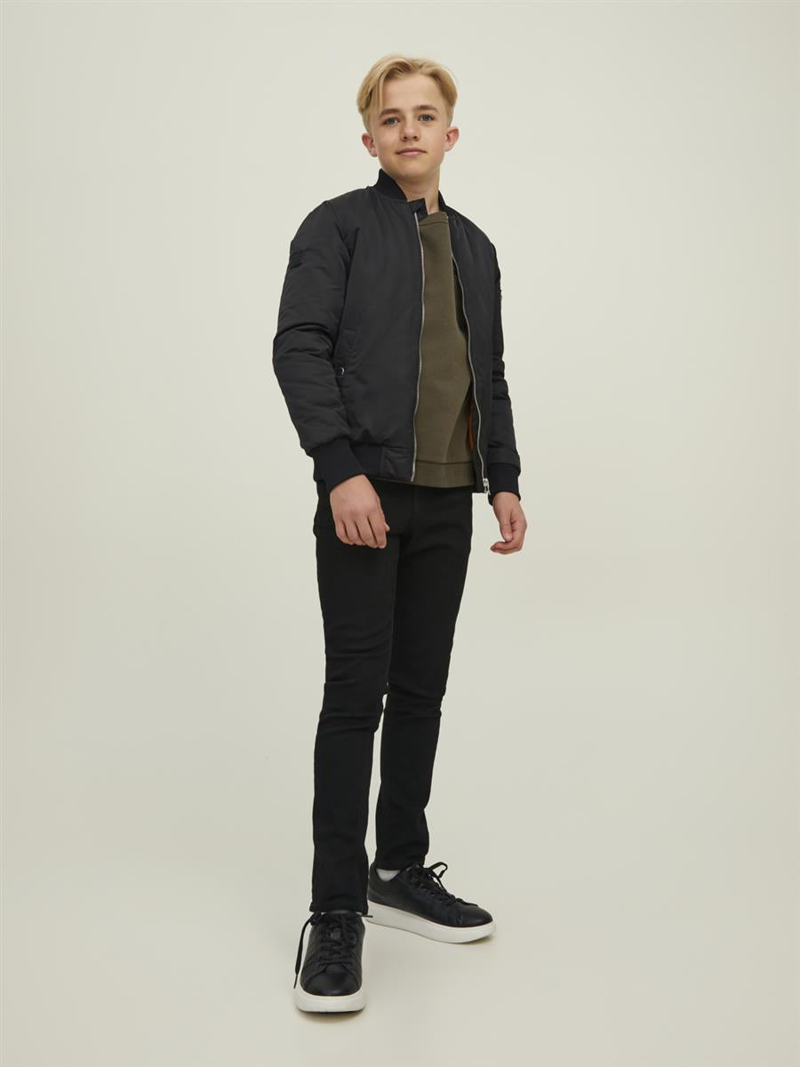 Jack & Jones Jungen Bomberjacke 12212475 Schwarz mittlere Wattierung festlich