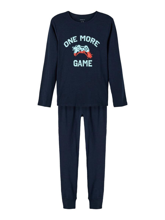 Name it Jungen Schlafanzug Pyjama Dunkelblau Game Teenager NKMNIGHTSET