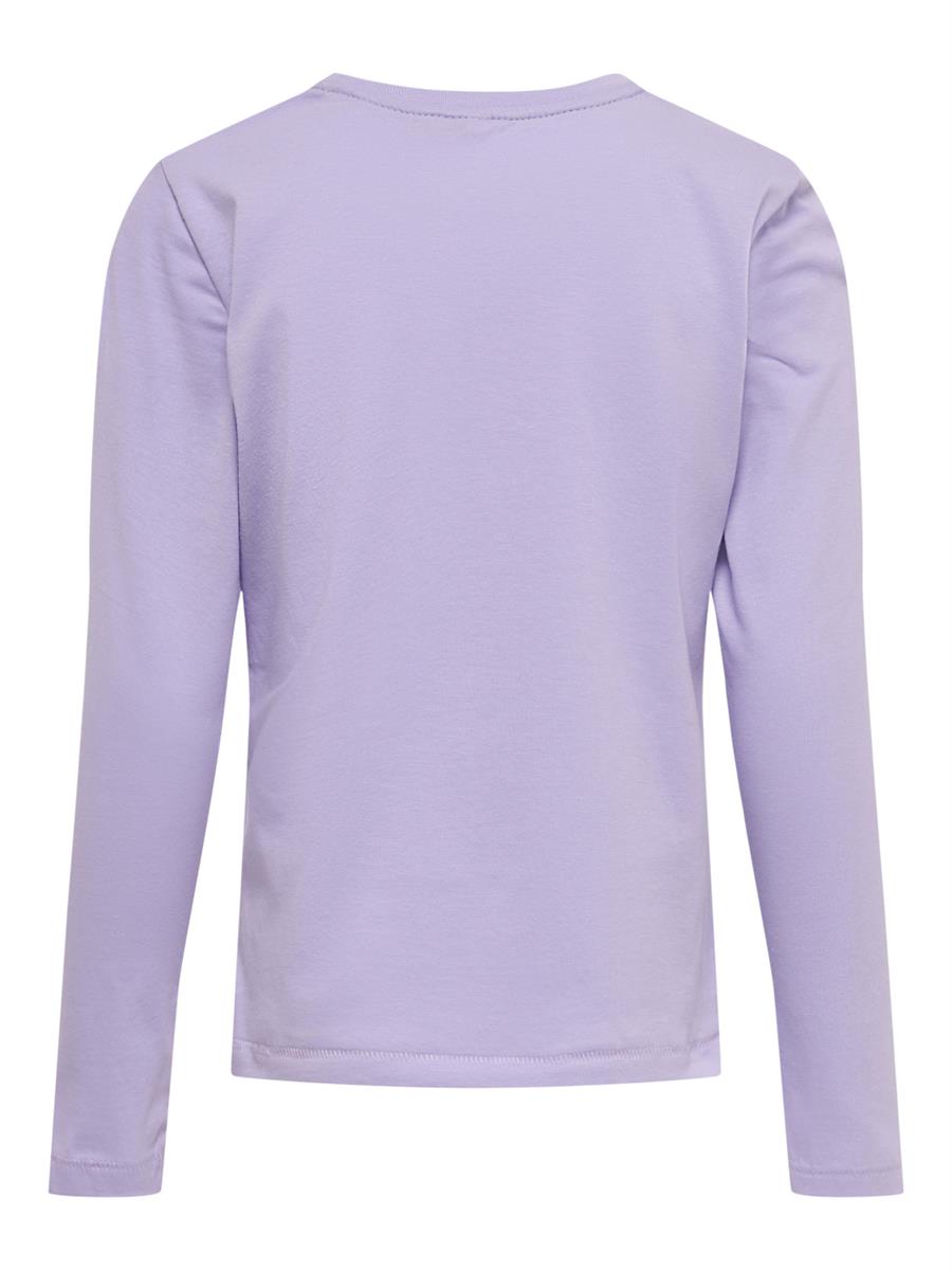 Only Mädchen Langarmshirt Pailletten Geschenkidee Weiß Lila festlich