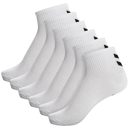 Hummel Jungen Strümpfe 6 Pack Mid cut socks weiß Damen Herren