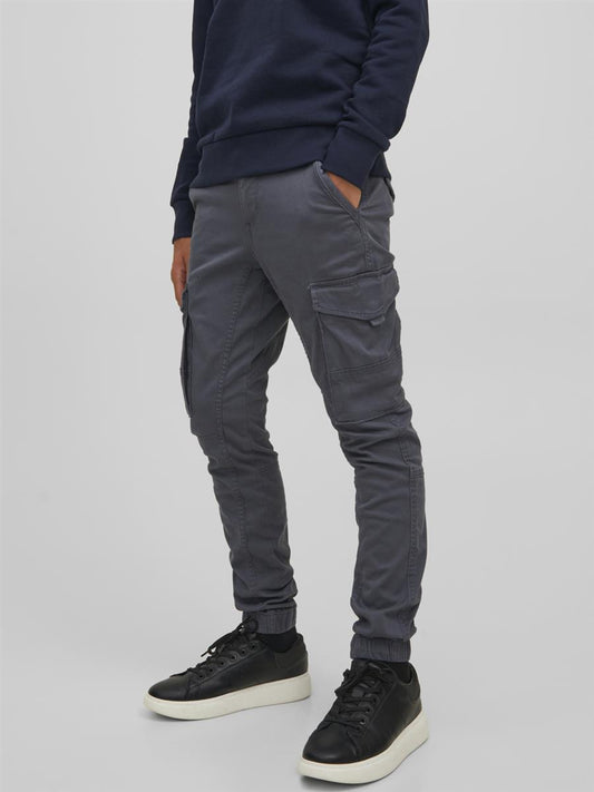 Jack & Jones Jungen Cargohose Dunkelgrau schlank cool Junior JJFLAKE