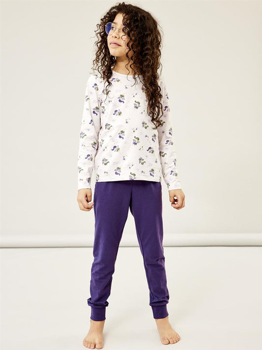 Name it Mädchen Schlafanzug Pyjama Lila edel Fee Elfe NKFNIGHTSET