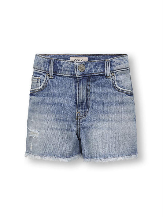 Mädchen Jeansshort kurze Hose Jeans Shorts Blau Vintage Teenager cool