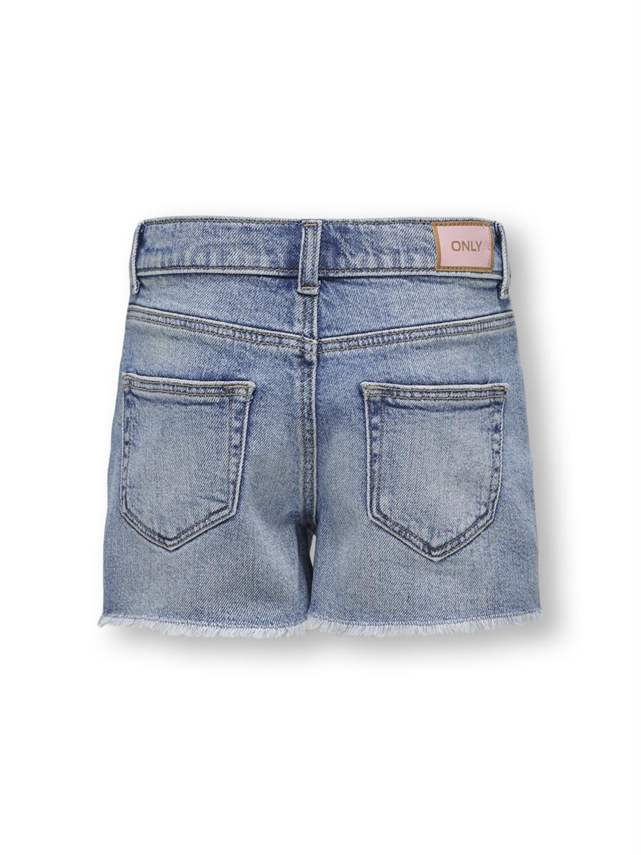 Mädchen Jeansshort kurze Hose Jeans Shorts Blau Vintage Teenager cool