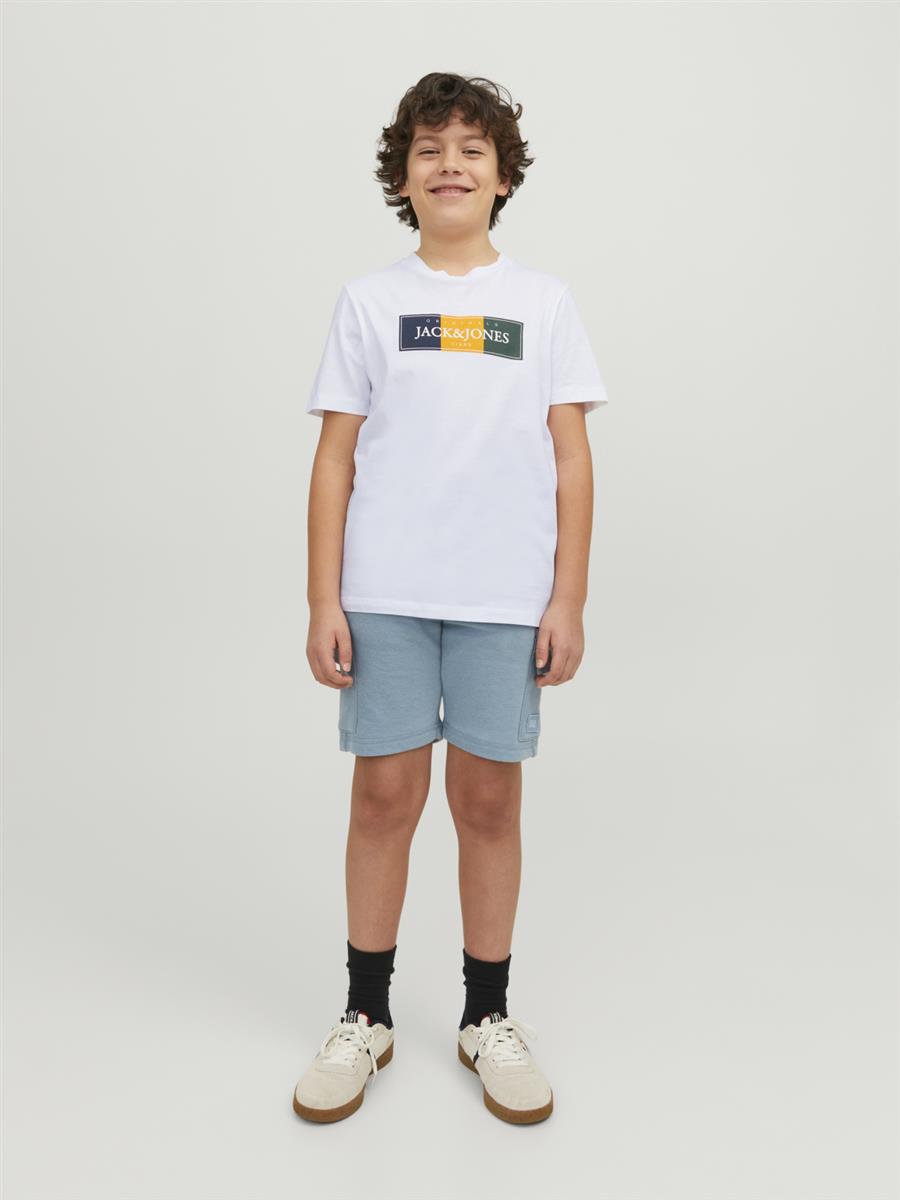 Jack & Jones Junior Jungen T-Shirt Kurzarm Weiß Gelb Blau Rot