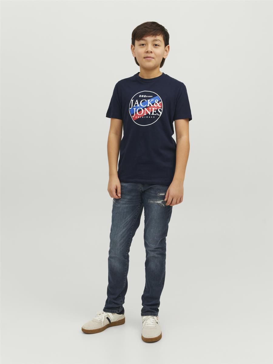 Jack & Jones Junior Jungen T-Shirt Kurzarm Weiß Gelb Blau Rot