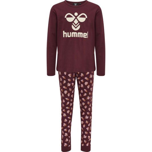 Hummel Mädchen Schlafanzug Pyjama Weinrot Geschenkidee