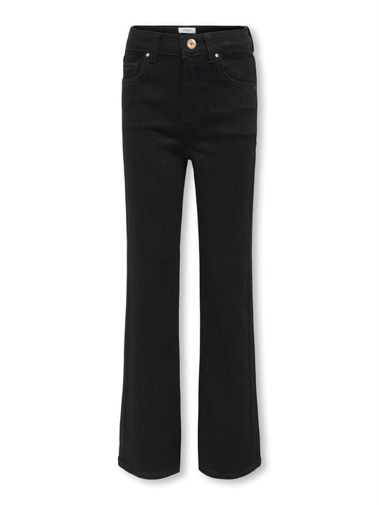 Only Mädchen Jeans Wide leg Schwarz KOGJUICY WIDE BEIN DNM CRO588