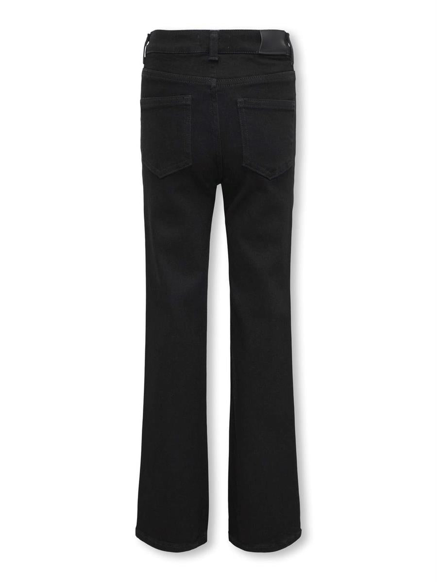 Only Mädchen Jeans Wide leg Schwarz KOGJUICY WIDE BEIN DNM CRO588