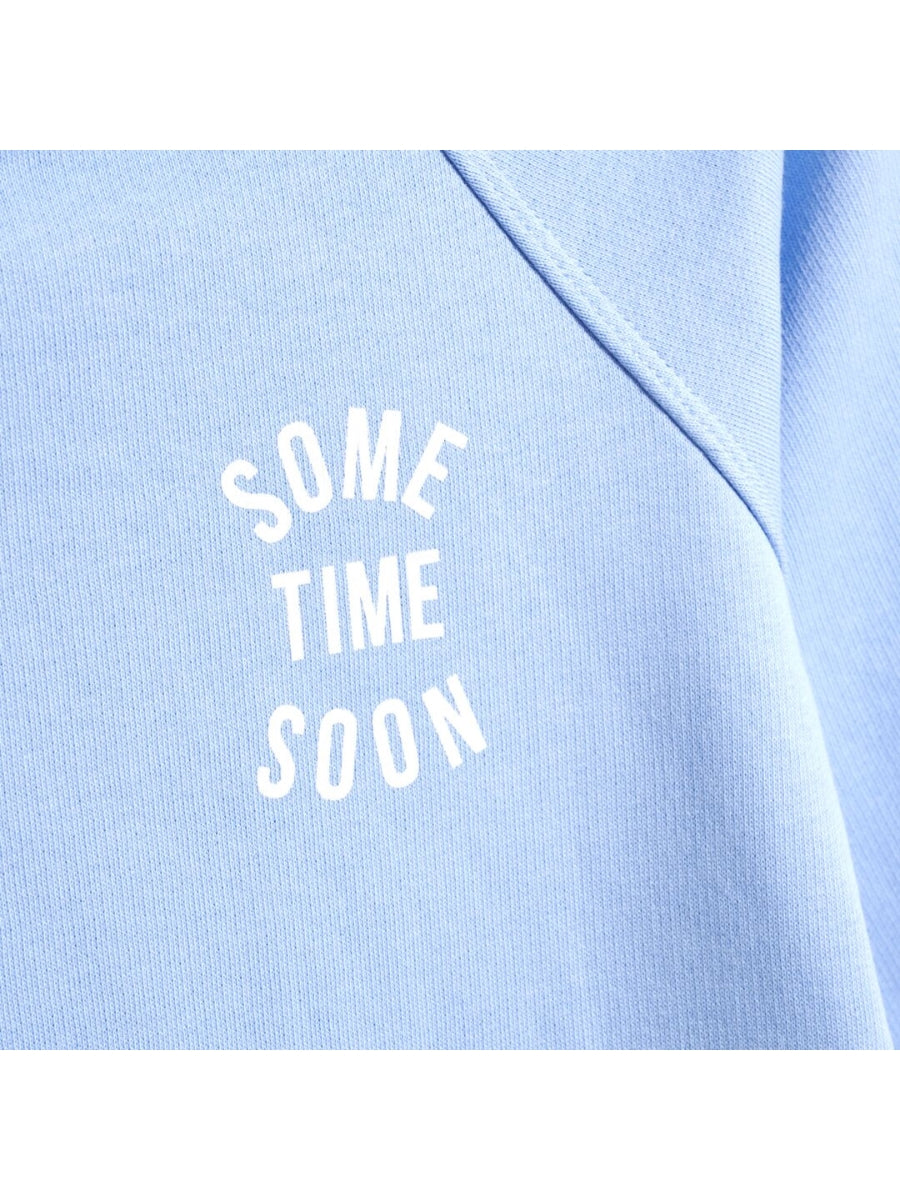 Sometime Soon Hoodie Longsweat Sweatkleid Hellblau Designer