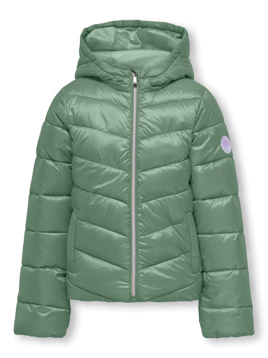 Only Mädchen Steppjacke leicht Übergangsjacke Grün Rose schlank