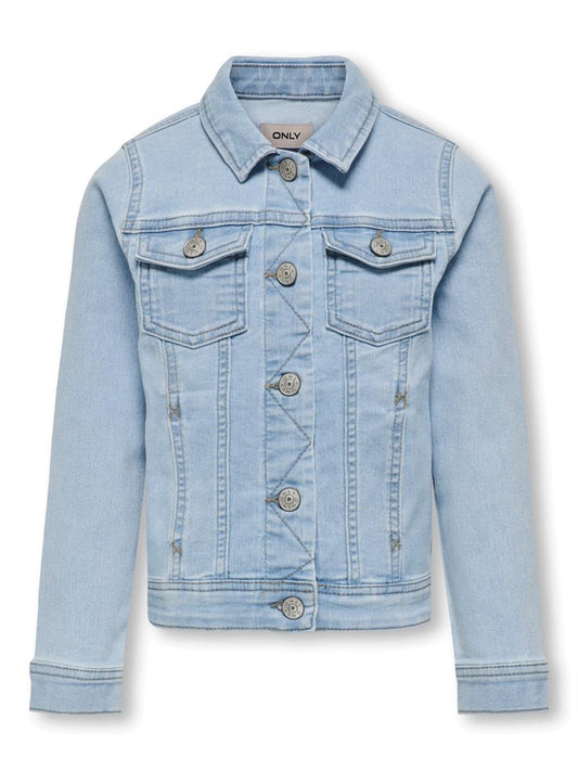 Only Mädchen Jeansjacke Übergangsjacke hellblau sehr weich KOGSARA