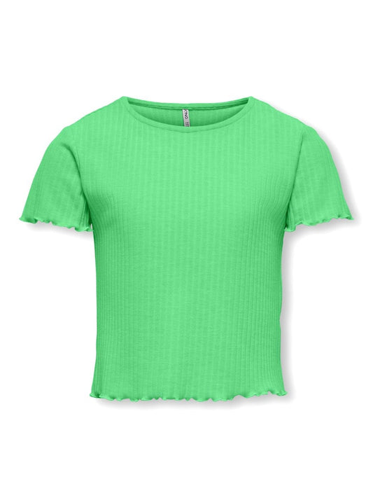 Only Mädchen T-Shirt Rippshirt Geschenkidee edel top KOGNELLA