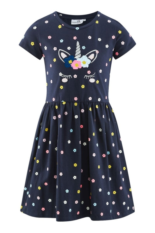 Happy Girls Mädchen Sommerkleid Jerseykleid Einhorn