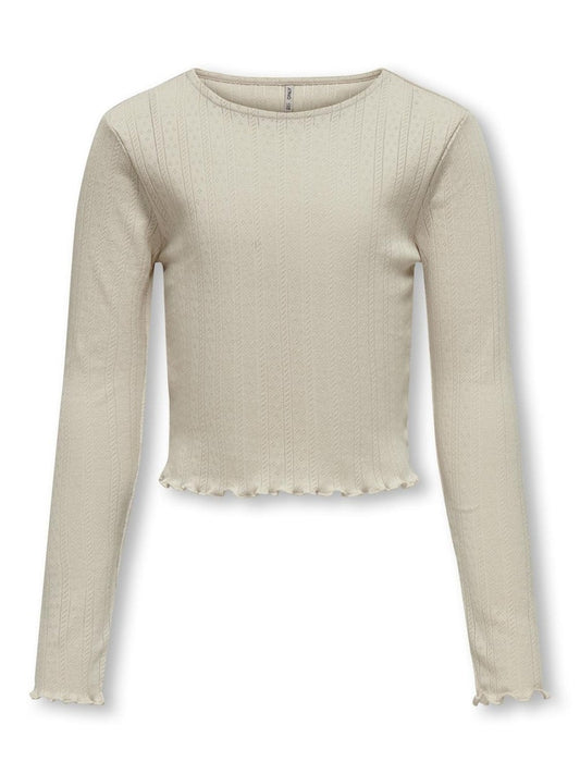 Only Mädchen T-Shirt Rippshirt KOGCARLOTTA L/S TOP