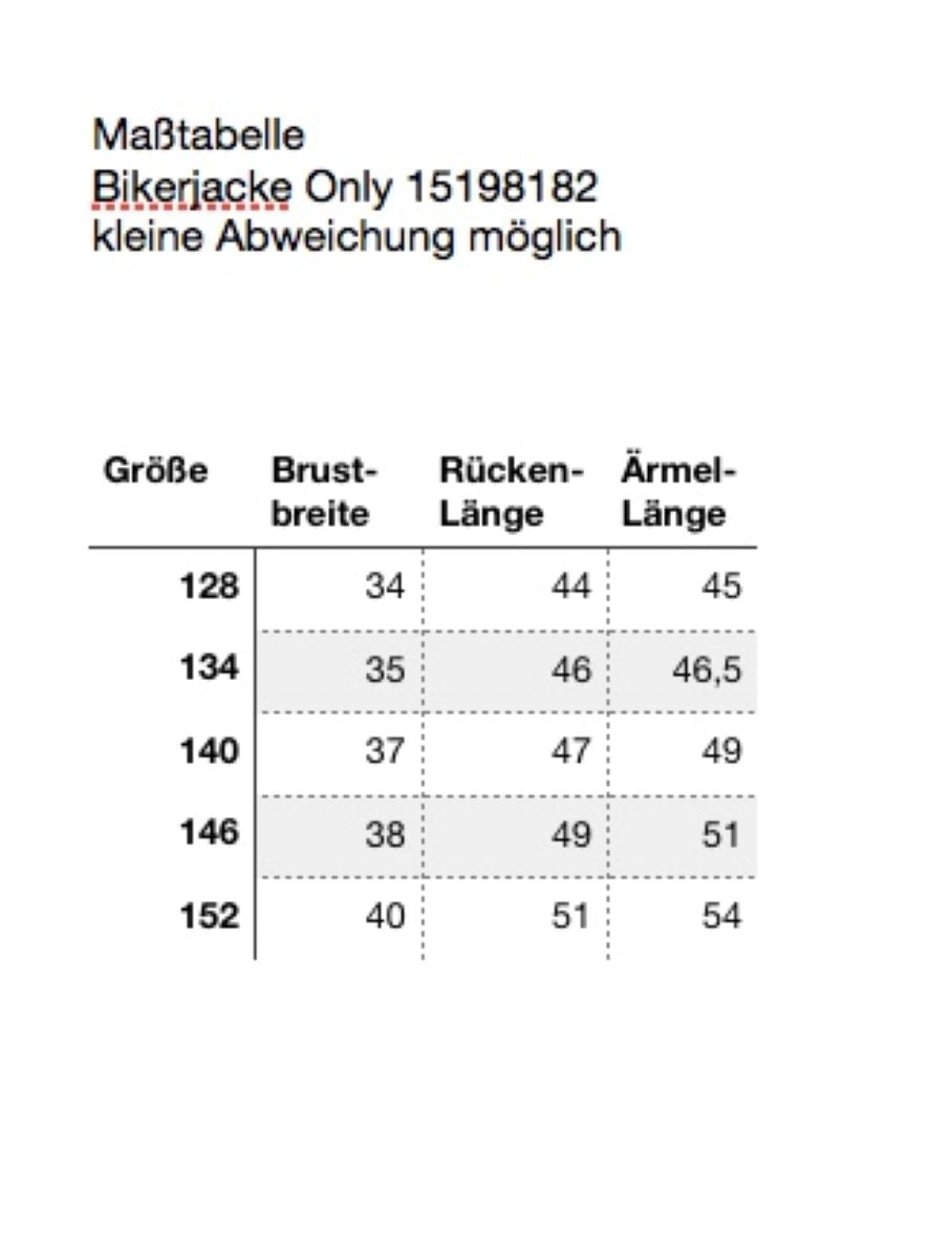 Only Mädchen Jacke Bikerjacke Kunstleder Übergangsjacke KOGFREYA