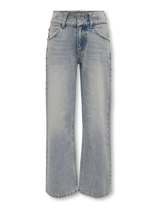 Only Mädchen Jeans Wide leg Blau Teenager leger Vintage weit KOGMOTT