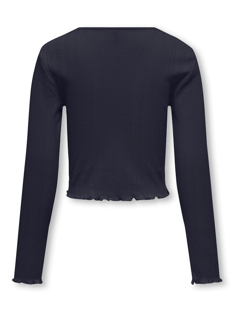 Only Mädchen T-Shirt Rippshirt KOGCARLOTTA L/S TOP