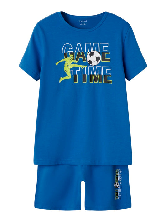 Name it Jungen Schlafanzug kurz Pyjama Fußball Geschenk