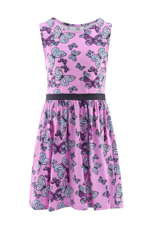 Happy Girls Mädchen Jersey Kleid Sommerkleid Schmetterling