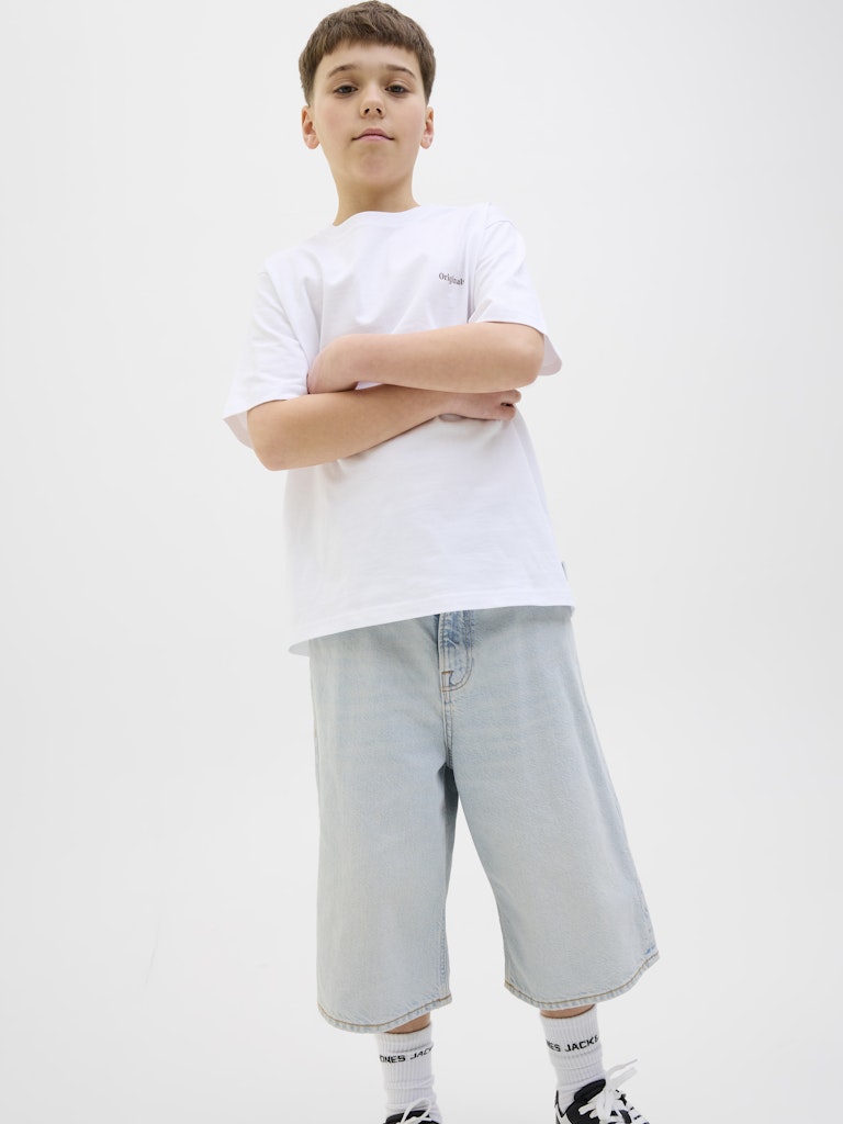 Jack & Jones Jungen Jeansshorts kurze Jeans Hellblau Baggy JIRON