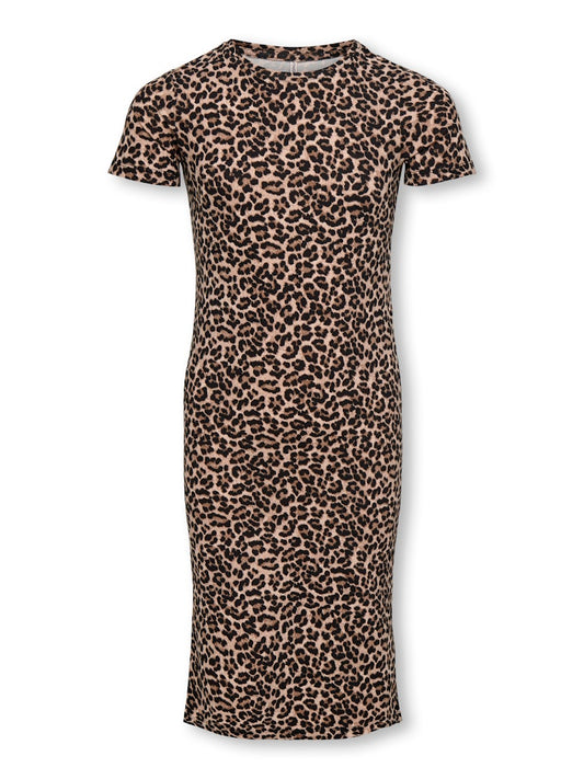 Only Mädchen Sommerkleid Leo Jersey Mid Calf Organic Cotton KOGLIVE