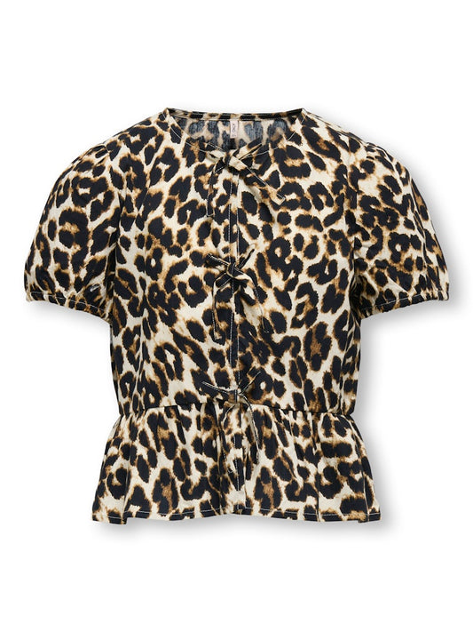 Only Mädchen Kleid Bluse Leo KOGCLARA LIFE S/S BOW SHIRT