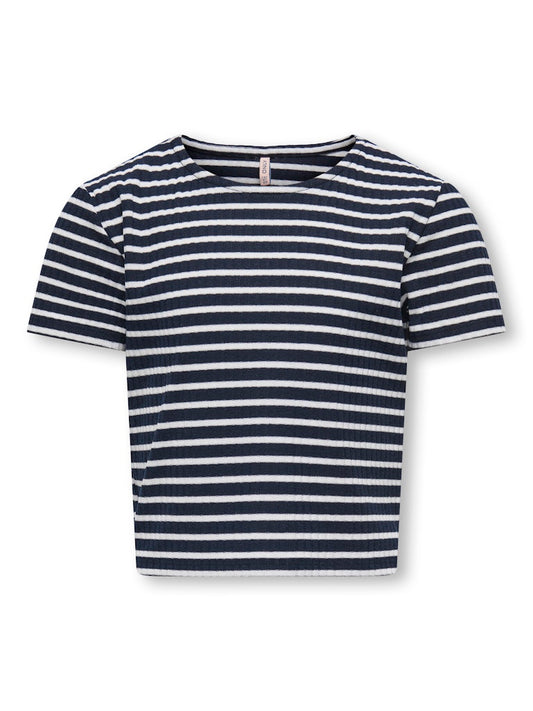 Only Mädchen T-Shirt Rippshirt Streifen KOGNELLA STRIPED