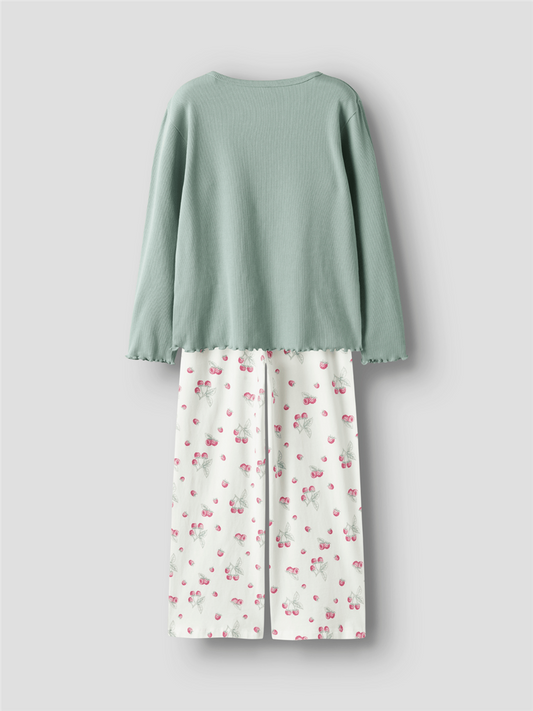 Name it Mädchen Schlafanzug Pyjama Stretch NKFNIGHTSET RASPBERRY