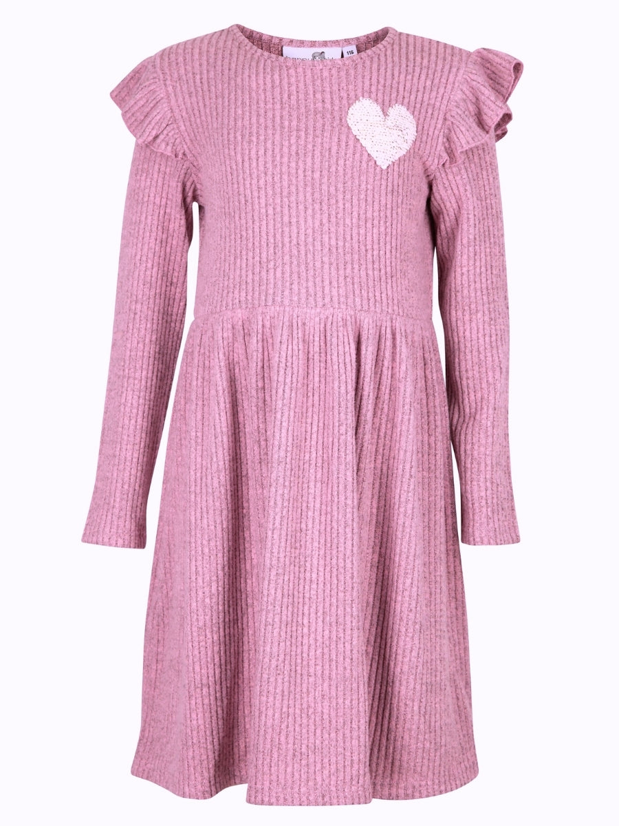 Happy Girls Mädchen Strickkleid langarm 953103 Glitzerherz