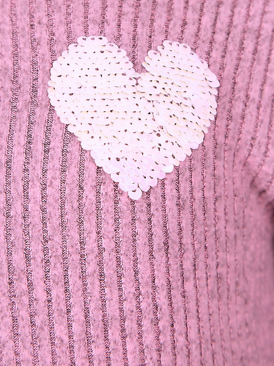 Happy Girls Mädchen Strickkleid langarm 953103 Glitzerherz