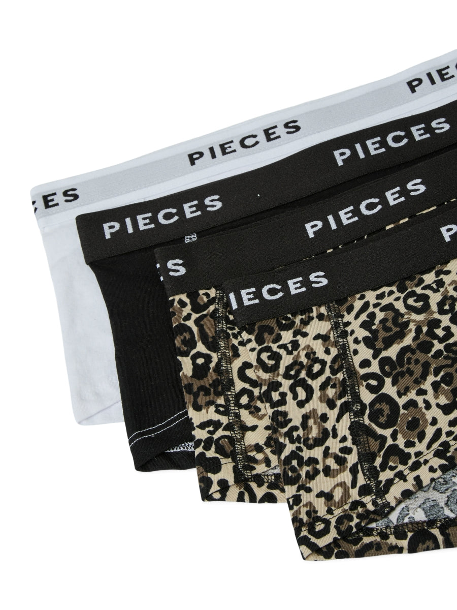 PIECES Damen Hipster 4er Pack PCLOGO