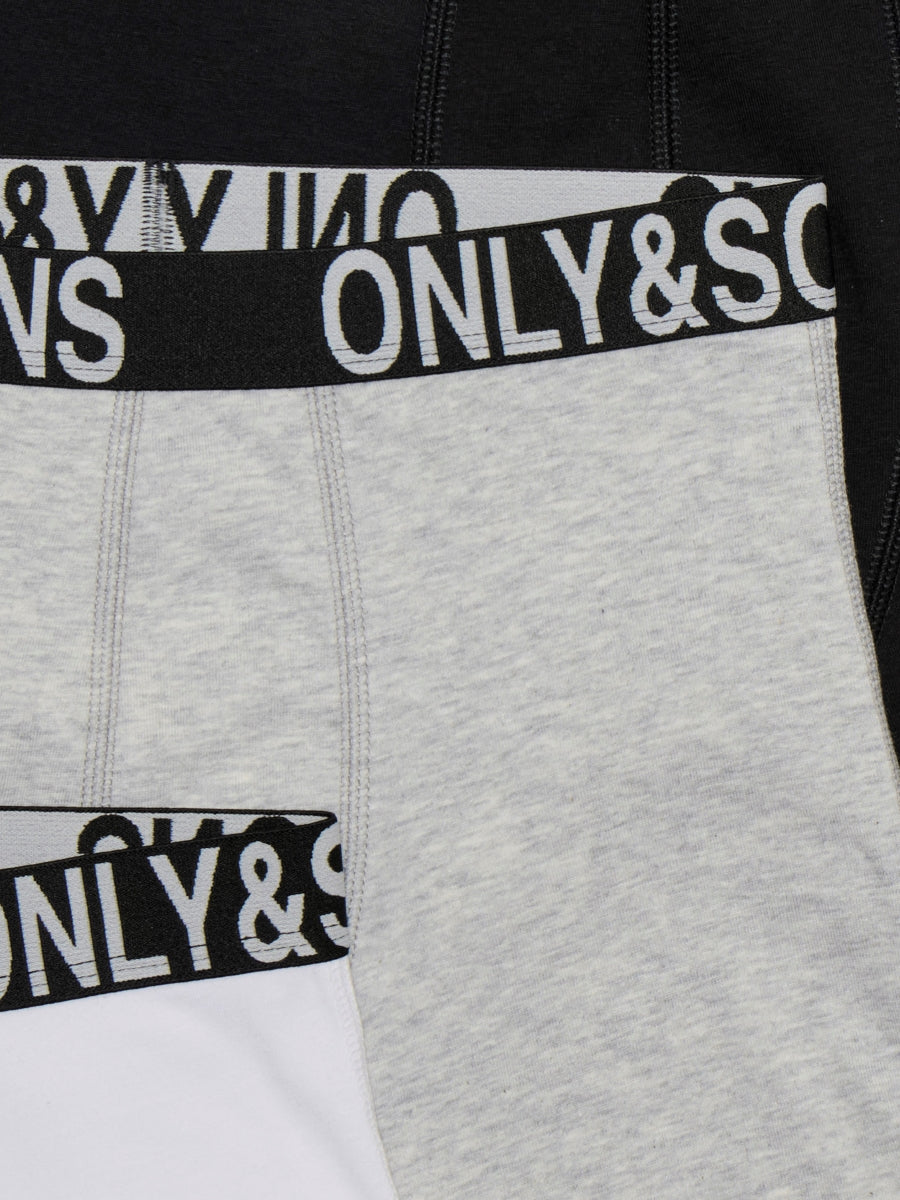 ONLY & SONS Jungen Boxershorts 3er Pack Logobund OSJFITZ