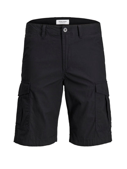 Jack & Jones Jungen Cargohose kurz Short 12212396 Schwarz Teenager Geschenkidee