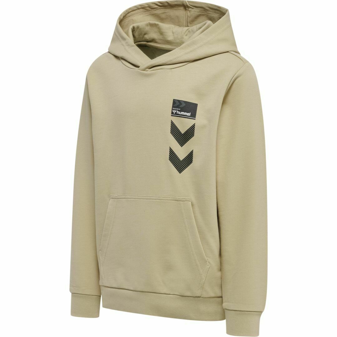 Hummel Kinder Kapuzensweat Sweatshirt Hoodie Schwarz Beige Tasche