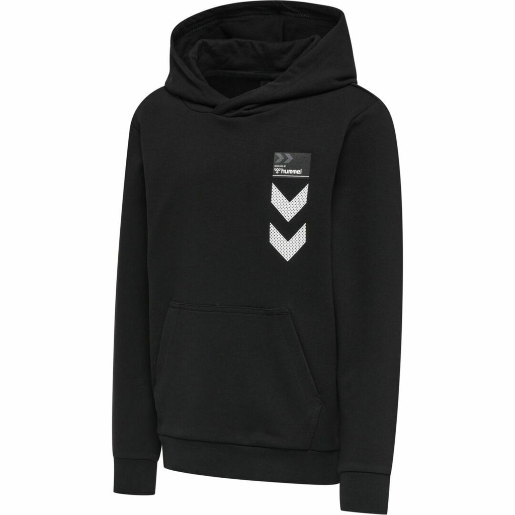 Hummel Kinder Kapuzensweat Sweatshirt Hoodie Schwarz Beige Tasche